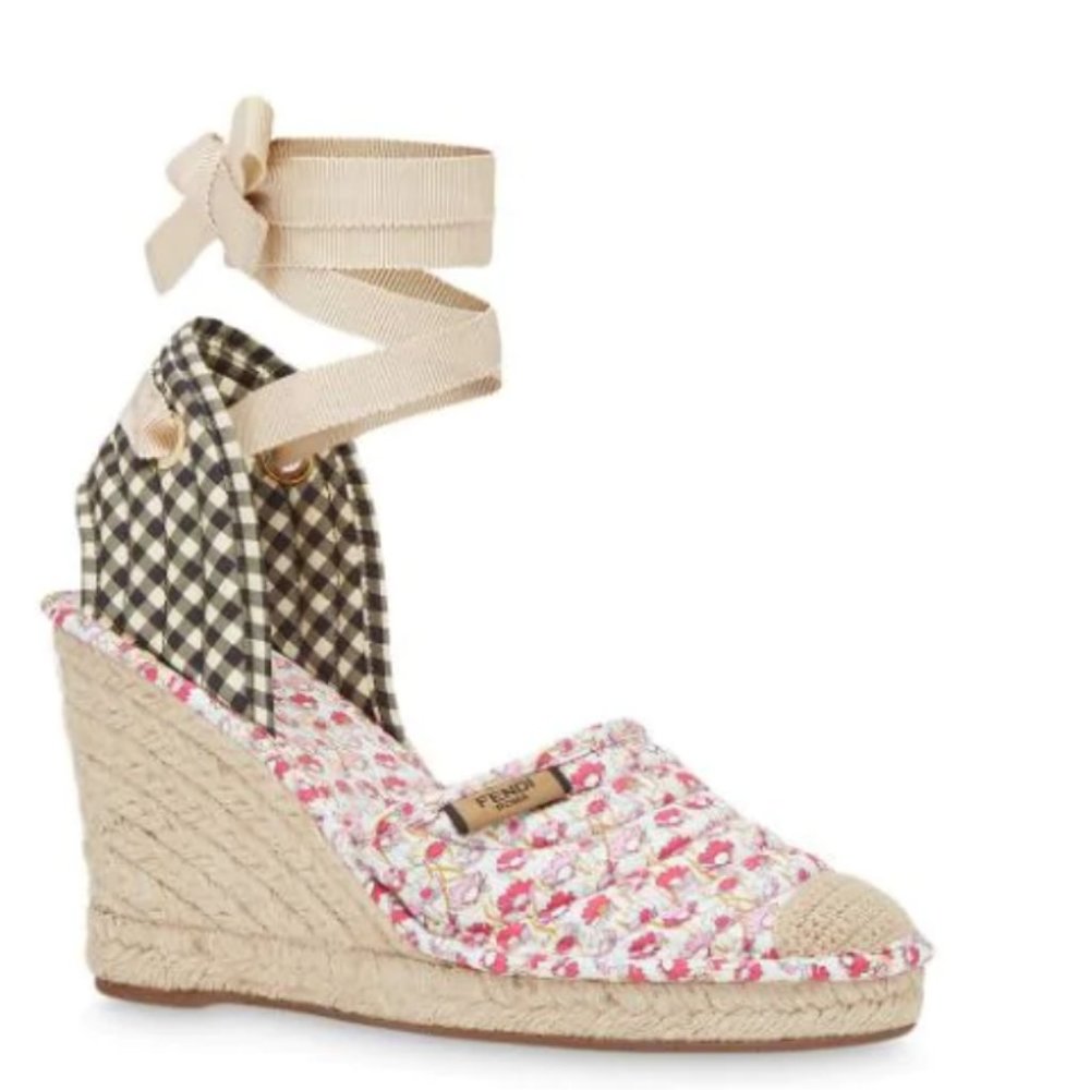 new fendi multicolor wedges